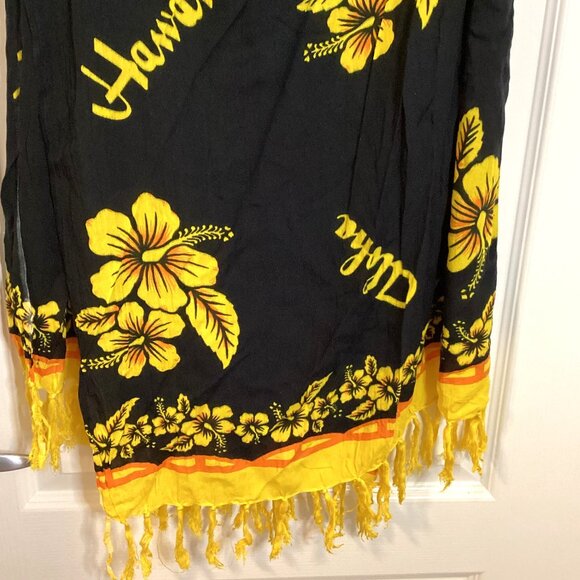 Women's Beach Cover Up Wrap Sarong With Tassels Fringe Vacation - Picture 3 of 7